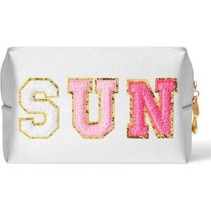 Sun Cosmetic Bag Summer Sunscreen PU Leather Toiletry Makeup Bag